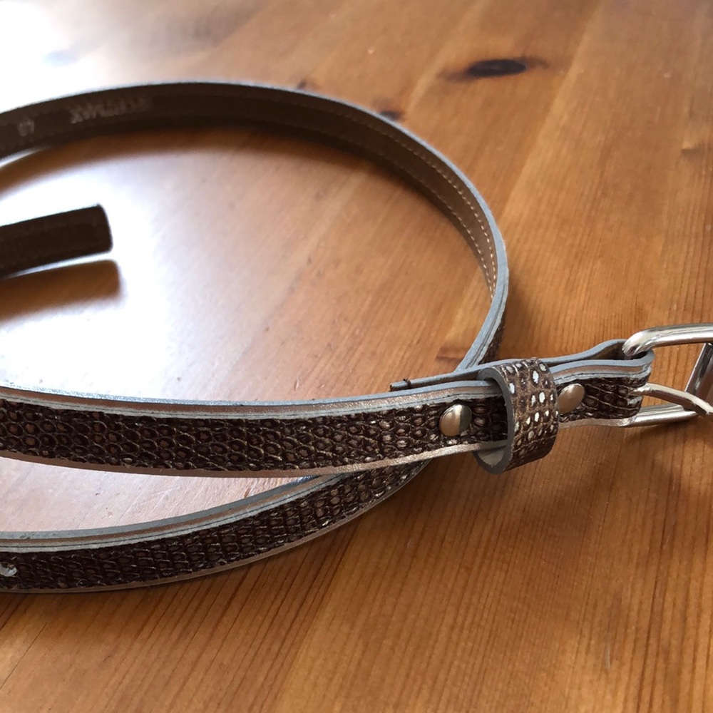 Sportmax belt. Silver animal design. 40